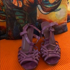 Cute Old Navy purple wood wedges